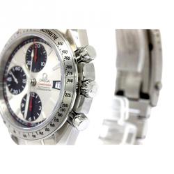 Omega Silver Stainless Steel Speedmaster Men's Wristwatch 39MM