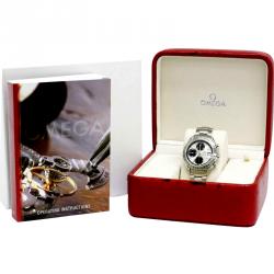 Omega Silver Stainless Steel Speedmaster Men's Wristwatch 39MM