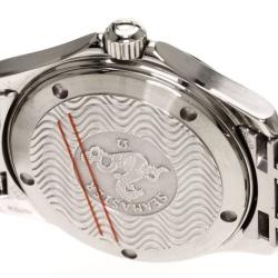 Omega Blue Stainless Steel Seamaster Men's Wristwatch 36MM