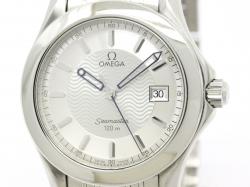 Omega Silver Stainless Steel Seamaster Men's Wristwatch 36MM