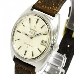 Omega White Stainless Steel Constellation Men's Wristwatch 36MM