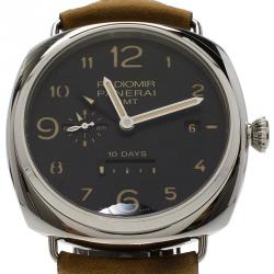 Panerai Black Stainless Steel Radiomir 10 Days GMT Limited Edition Men's Wristwatch 47MM