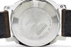 Pre Owned Panerai Black Stainless Steel Luminor Men's Wristwatch 44MM