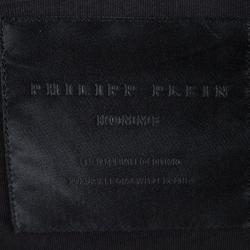 Pre Owned Philipp Plein White Skull Print Embellished Cotton T-Shirt L