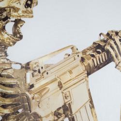 Pre Owned Philipp Plein White The Gold Standard Embellished Cotton T-Shirt L