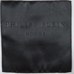 Pre Owned Philipp Plein White The Gold Standard Embellished Cotton T-Shirt L