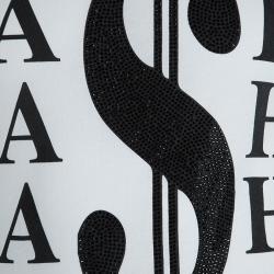 Pre Owned Philipp Plein White Embellished Cash Print Crew Neck T-Shirt L