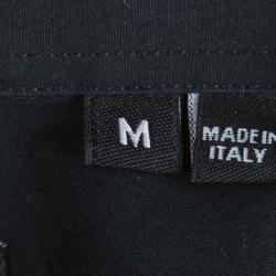 Pre Owned Philipp Plein Black Metal Studded Long Sleeve Button Front Cotton Shirt M