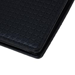 Pre Owned Porsche Design Black Logo Embossed Leather Bi-fold Wallet