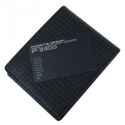 Pre Owned Porsche Design Black Logo Embossed Leather Bi-fold Wallet