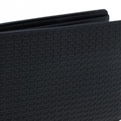 Pre Owned Porsche Design Black Logo Embossed Leather Bi-fold Wallet