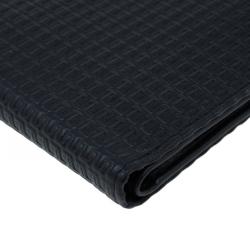 Pre Owned Porsche Design Black Logo Embossed Leather Bi-fold Wallet