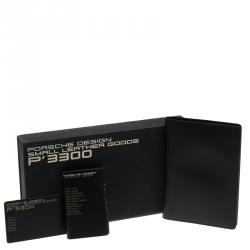 Pre Owned Porsche Design Black Leather French Classic 2.1 Passport Holder