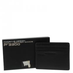 Pre Owned Porsche Design Black Leather P H6 Card Holder