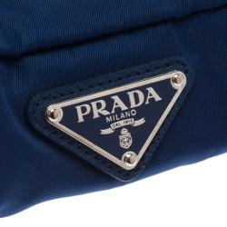 Prada Blue Nylon Laptop Case