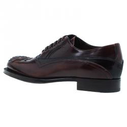 Prada Brown Leather Runway Gladiator Oxfords Size 43