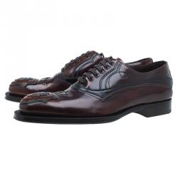 Prada Brown Leather Runway Gladiator Oxfords Size 43