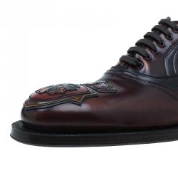 Prada Brown Leather Runway Gladiator Oxfords Size 43
