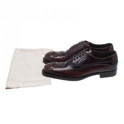Prada Brown Leather Runway Gladiator Oxfords Size 43