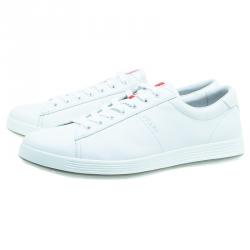 Pre Owned Prada Sport White Leather Lace Up Platform Sneakers Size 45