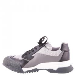 Pre Owned Prada Sport Tricolor Leather and Mesh Sneakers Size 44