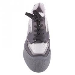 Pre Owned Prada Sport Tricolor Leather and Mesh Sneakers Size 44