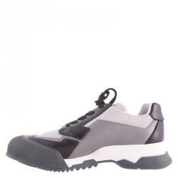 Pre Owned Prada Sport Tricolor Leather and Mesh Sneakers Size 44