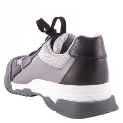 Pre Owned Prada Sport Tricolor Leather and Mesh Sneakers Size 44