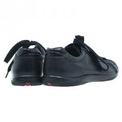 Pre Owned Prada Sport Black Leather Lace up Sneakers Size 41