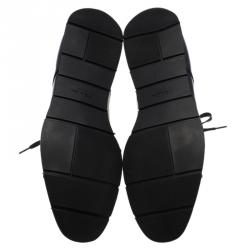 Pre Owned Prada Sport Blue Shaded Leather Lace Up Oxfords Size 43