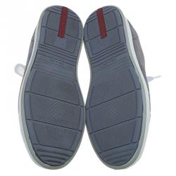 Pre Owned Prada Sport Grey Suede Lace Up Sneakers Size 42