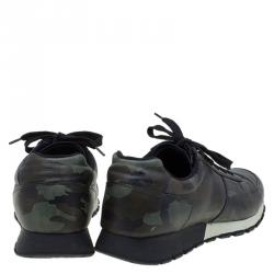 Pre Owned Prada Sport Camo Print Leather Running Sneakers Size 42.5