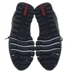 Pre Owned Prada Sport Camo Print Leather Running Sneakers Size 42.5