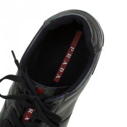 Pre Owned Prada Sport Camo Print Leather Running Sneakers Size 42.5