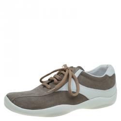 Prada Sport Two Tone Suede Sneakers Size 39.5