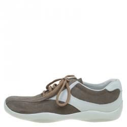 Prada Sport Two Tone Suede Sneakers Size 39.5