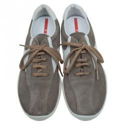 Prada Sport Two Tone Suede Sneakers Size 39.5