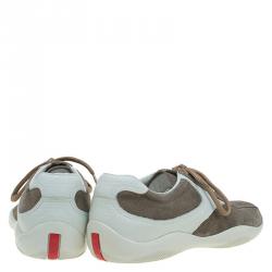 Prada Sport Two Tone Suede Sneakers Size 39.5