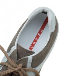 Prada Sport Two Tone Suede Sneakers Size 39.5