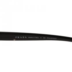 Prada SPR 52P Silver Tone Polarized Sunglasses