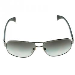 Pre Owned Prada Grey Tone SPR 52P Polarized Sunglasses