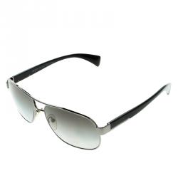 Pre Owned Prada Grey Tone SPR 52P Polarized Sunglasses