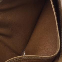 Prada Camel American Saffiano Bi-Fold Corner Wallet