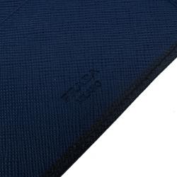 Prada Blue Leather Bi-Fold Wallet