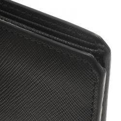 Prada Black Saffiano Leather Bi-Fold Wallet