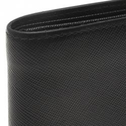 Prada Black Saffiano Leather Bi-Fold Wallet