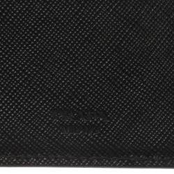 Prada Black Saffiano Leather Bi-Fold Wallet