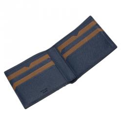 Prada Blue Saffiano Leather Bi Fold Wallet