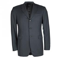 Prada Grey Wool Regular Fit Suit M