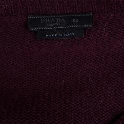 Pre Owned Prada Men's Burgundy Cashmere Sweater L